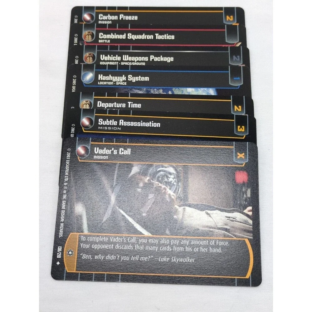(350) Star Wars 2002 Trading Card Game Lot Commons Uncommon Rares Cards